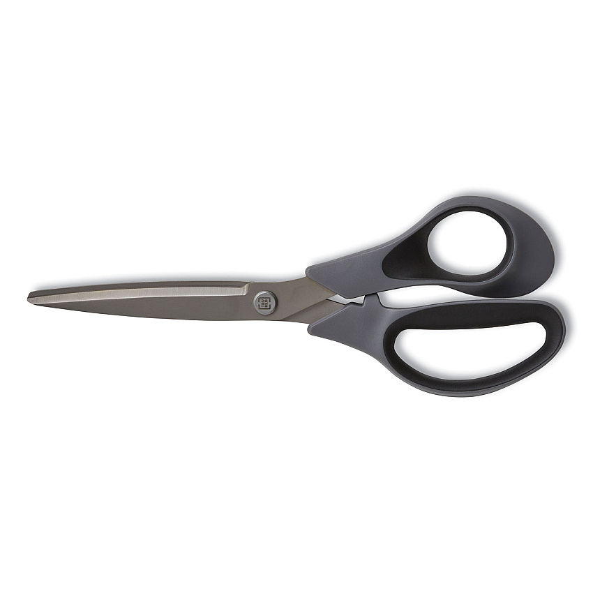 TRU RED Non-Stick Titanium-Coated Scissors, 8" Long, 3.86" Cut Length, Gun-Metal Gray Blades, Gray/Black Straight Handle, 2/Pack (24380514)