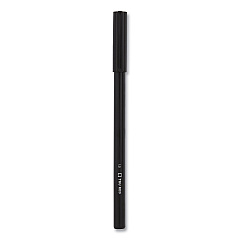 TRU RED Ballpoint Pen, Stick, Medium 1 mm, Black Ink, Black Barrel, Dozen (24328149)