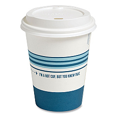 Perk Plastic Cold Cups, 16 oz, Blue, 50/Pack (24353995)