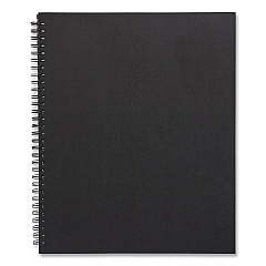 TRU RED Wirebound Soft-Cover Business-Meeting Journal, 1 Subject, Meeting-Minutes/Notes Format, Black Cover, 11 x 8.5, 80 Sheets (24377312)