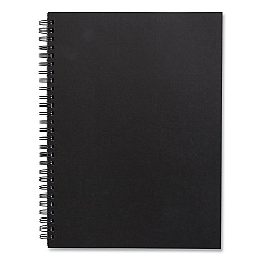 TRU RED Wirebound Soft-Cover Business-Meeting Journal, 1 Subject, Meeting-Minutes/Notes Format, Black Cover, 9.5 x 6.5, 80 Sheets (24377308)