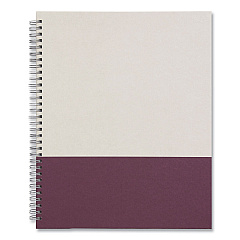 TRU RED Wirebound Hardcover Notebook, 1 Subject, Narrow Rule, Gray/Purple Cover, 11 x 8.5, 80 Sheets (24383514)
