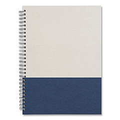 TRU RED Wirebound Hardcover Notebook, 1 Subject, Narrow Rule, Gray/Blue Cover, 9.5 x 6.5, 80 Sheets (24383526)