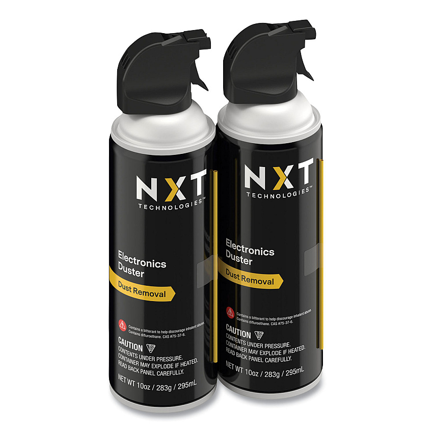 NXT Technologies Electronics Air Duster, 10 oz Can, 2/Pack (24401450)