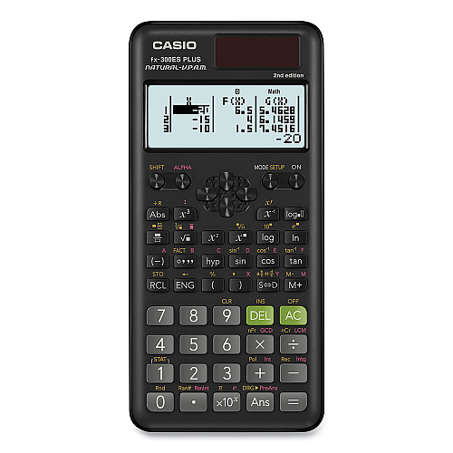 Casio FX-300ES Plus 2nd Edition Scientific Calculator, 16-Digit LCD, Black (FX300ESPLS2)