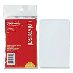 Universal Laminating Pouches, 5 mil, 5.5" x 3.5", Matte Clear, 25/Pack (UNV84679)