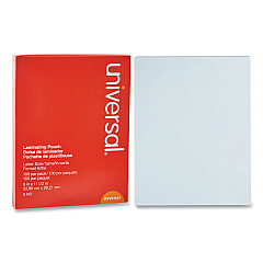 Universal Laminating Pouches, 5 mil, 9" x 11.5", Matte Clear, 100/Pack (UNV84624)
