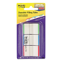 Post-it Tabs 1" Tabs, 1/5-Cut Tabs, Lined, Assorted Primary Colors, 1" Wide, 66/Pack (686LGBR)