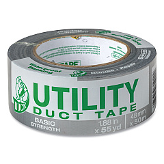 Duck Utility Duct Tape, 3" Core, 1.88" x 55 yds, Silver (1118393)