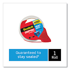Scotch 3850 Heavy-Duty Packaging Tape with Dispenser, 3" Core, 1.88" x 54.6 yds, Clear, 1/Roll (3850RD)