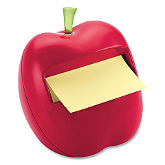 Post-it Pop-up Notes Apple-Shaped Dispenser, For 3 x 3 Pads, Red, Includes 50-Sheet Canary Yellow Pop-Up Pad (APL330)