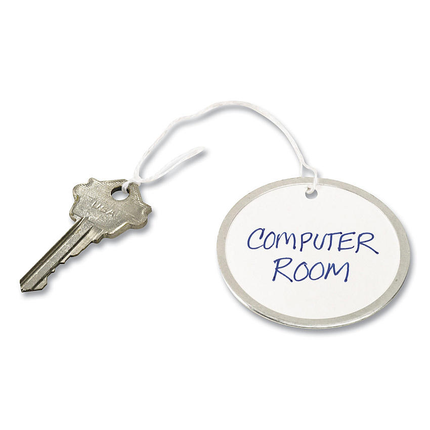 Avery Heavyweight Stock Metal Rim Tags, 2 1/4 dia, White, 500/Box (14316)