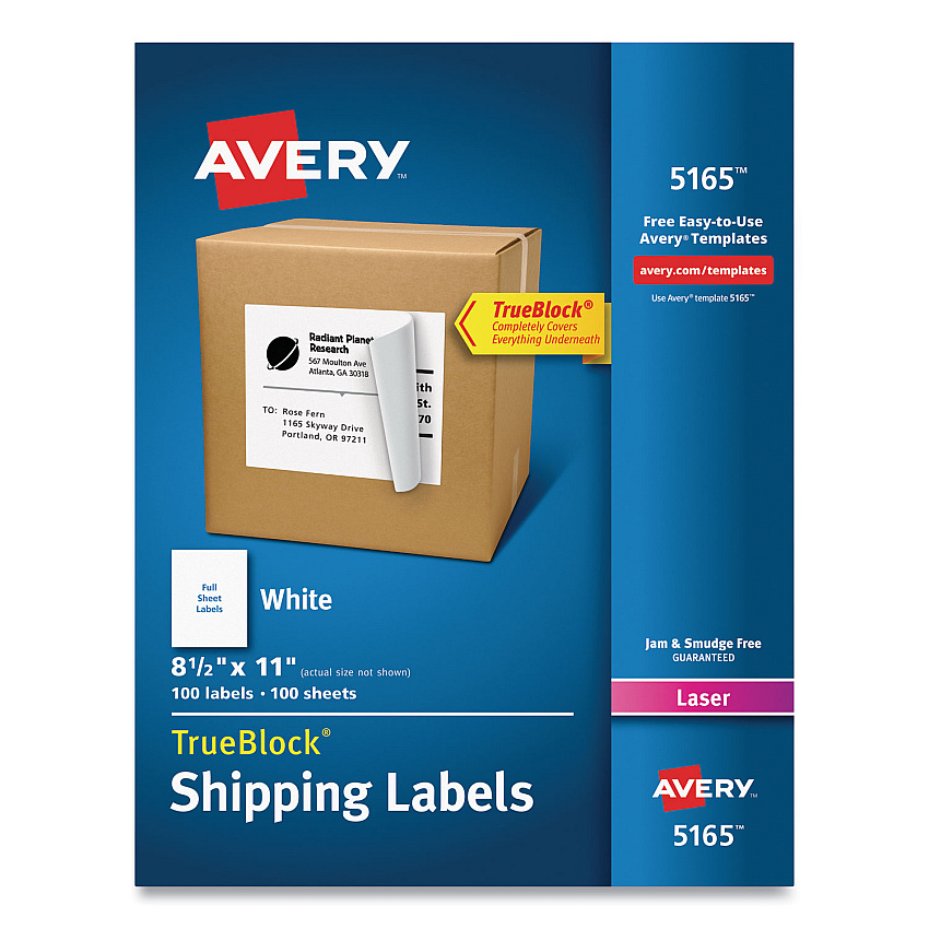 Avery 5165 Labels