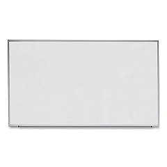 Universal Dry Erase Board, Melamine, 72 x 48, Satin-Finished Aluminum Frame (UNV43626)