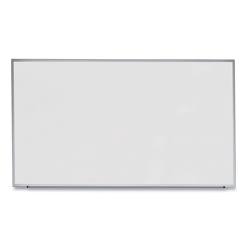Universal Dry Erase Board, Melamine, 72 x 48, Satin-Finished Aluminum Frame (UNV43626)