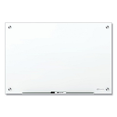 Quartet Brilliance Glass Dry-Erase Boards, 48 x 48, White Surface (G24848W)