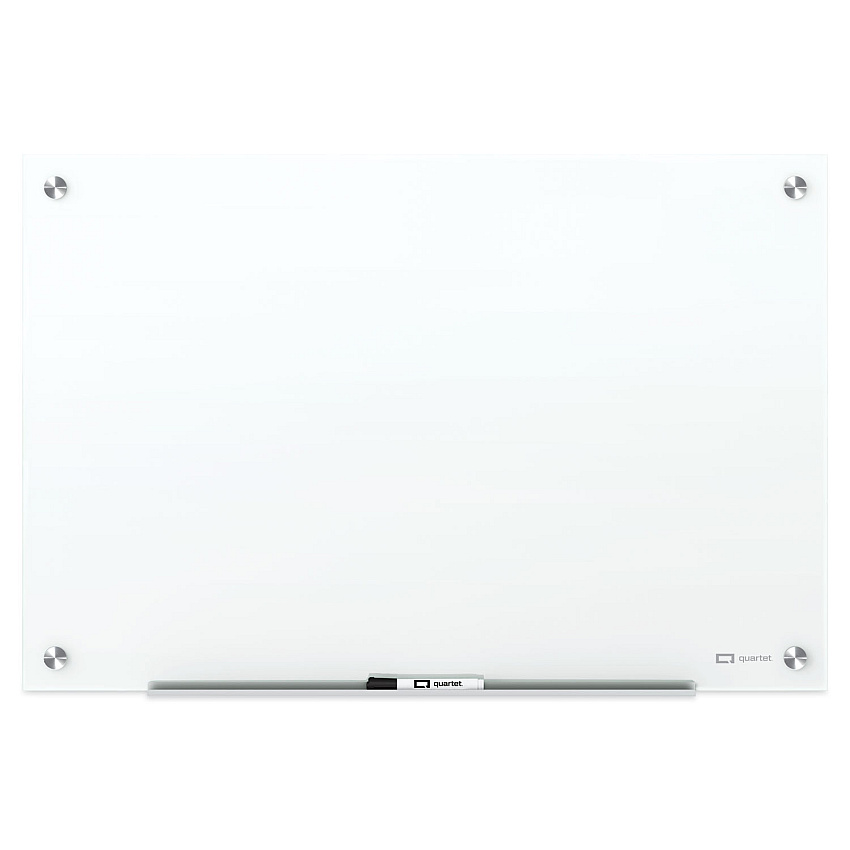 Quartet Brilliance Glass Dry-Erase Boards, 96 x 48, White Surface (G29648W)