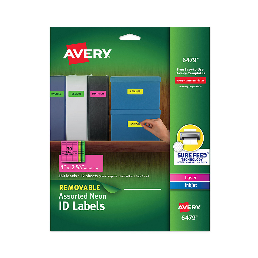 Avery 6479 High-Visibility ID Labels
