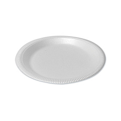 Plastifar Foam Dinnerware, 9" dia, Poly Bag, White, 125/Sleeve, 4 Sleeves/Bag, 1 Bag/Pack (12040)