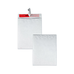 Quality Park Tamper-Indicating Mailers Made with Tyvek, #13 1/2, Redi-Strip Closure, 10 x 13, White, 100/Box (R2420)