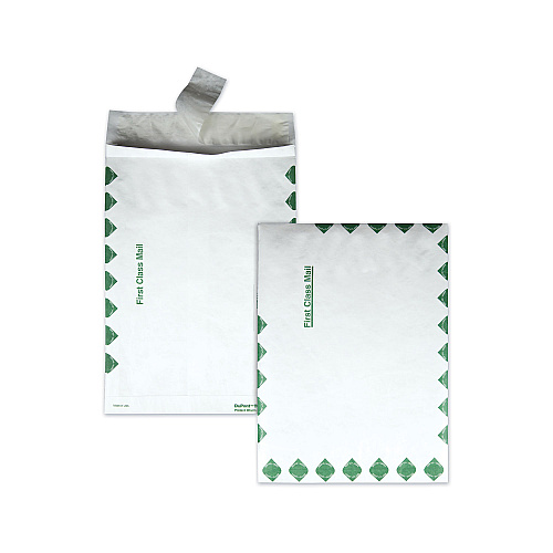 Survivor Open End Expansion Mailers, First Class, Heavyweight Tyvek, #13 1/2, Square Flap, Redi-Strip Closure, 10 x 13, White,100/CT (R4210)