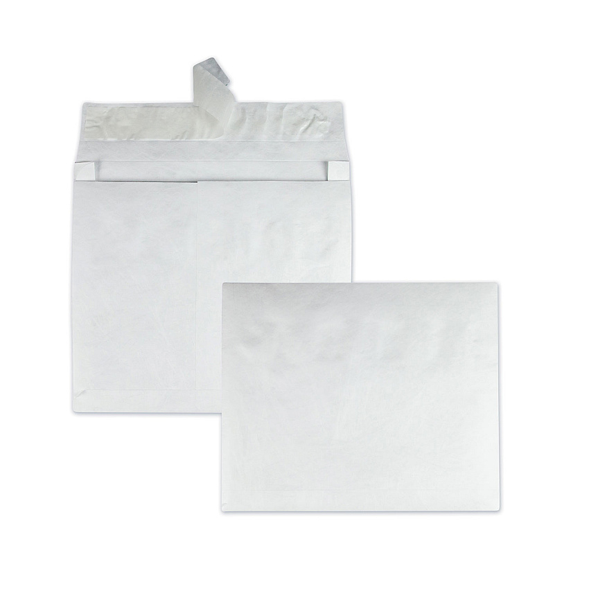 Survivor Open Side Expansion Mailers, Lightweight Tyvek, #15, Square Flap, Redi-Strip Closure, 10 x 15, White, 100/Carton (R4630)
