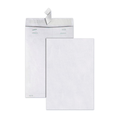 Survivor Catalog Mailers, Lightweight Tyvek, #15, Square Flap, Redi-Strip Closure, 10 x 15, White, 100/Box (R1660)