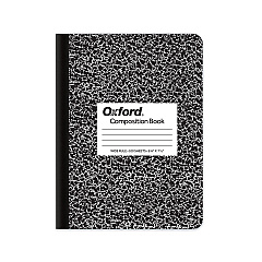 TOPS Composition Book, Wide/Legal Rule, Black Marble Cover, 9.75 x 7.5, 100 Sheets (63795)