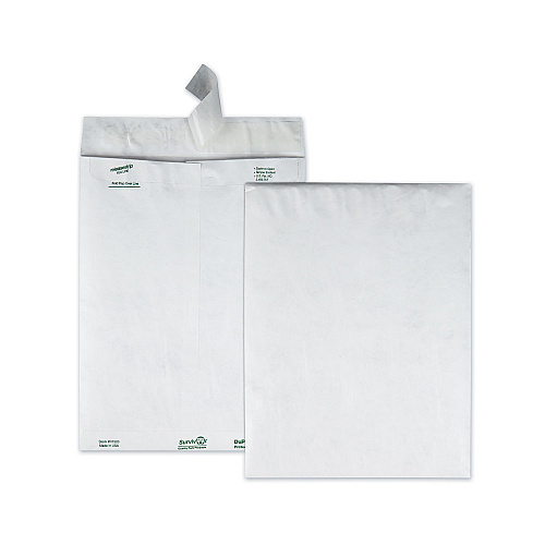Survivor Catalog Mailers, Lightweight Tyvek, #12 1/2, Square Flap, Redi-Strip Closure, 9.5 x 12.5, White, 100/Box (R1520)