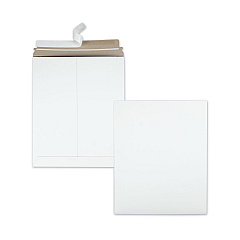 Quality Park Extra-Rigid Photo/Document Mailer, Cheese Blade Flap, Self-Adhesive Closure, 11 x 13.5, White, 25/Box (64016)