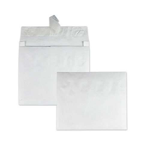 Survivor Open Side Expansion Mailers, Lightweight Tyvek, #15 1/2, Square Flap, Redi-Strip Closure, 12 x 16, White, 100/Carton (R4650)