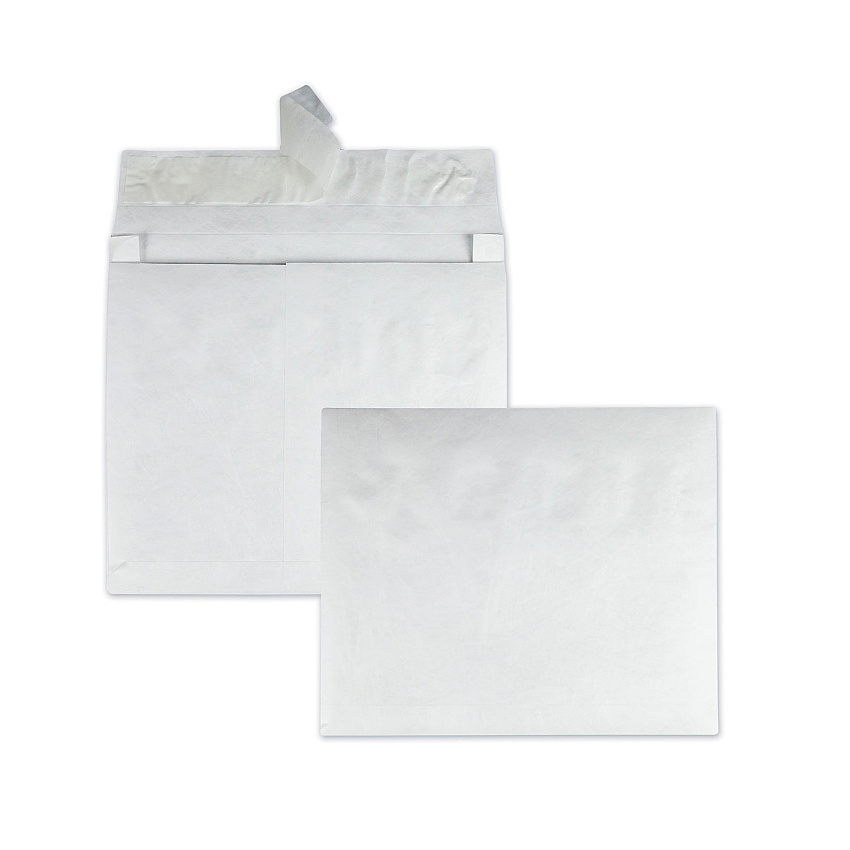 Survivor Open Side Expansion Mailers, Lightweight Tyvek, #15 1/2, Square Flap, Redi-Strip Closure, 12 x 16, White, 100/Carton (R4650)