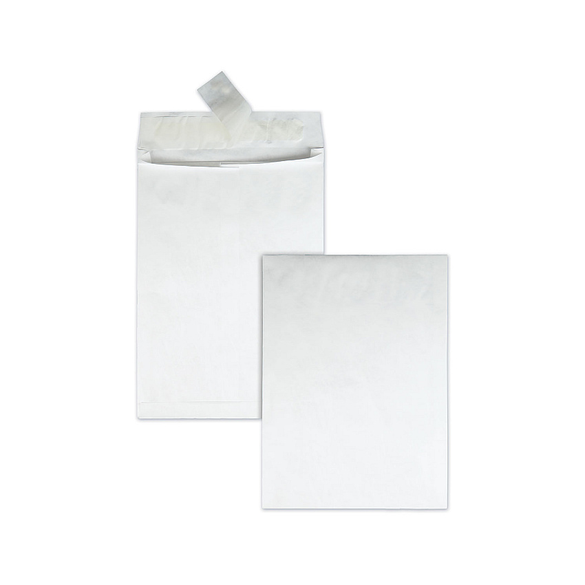 Survivor Open End Expansion Mailers, Lightweight Tyvek, #13 1/2, Square Flap, Redi-Strip Closure, 10 x 13, 1.5" Exp, White, 25/Box (R4202)
