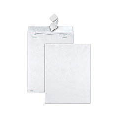 Survivor Catalog Mailers, Lightweight Tyvek, #15 1/2, Square Flap, Redi-Strip Closure, 12 x 16, White, 100/Box (R1790)