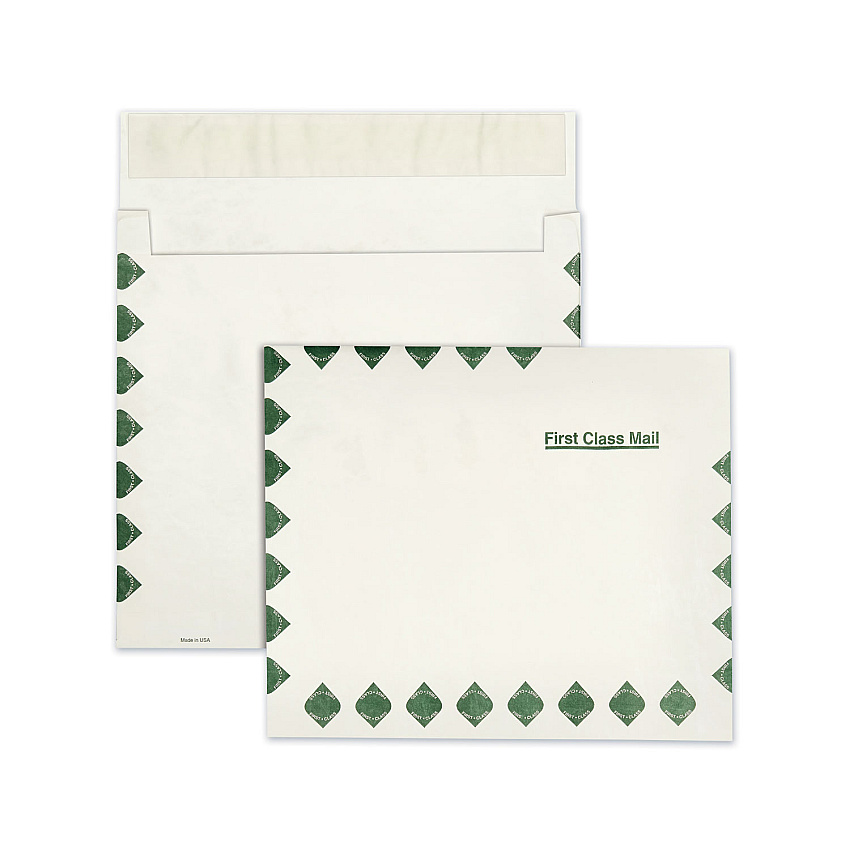 Survivor Open Side Expansion Mailers, First Class, Lightweight Tyvek, #13 1/2, Square Flap, Redi-Strip Closure, 10 x 13, White, 100/CT (R4620)