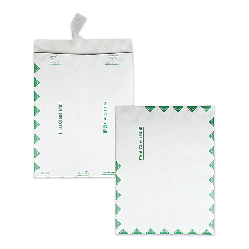 Survivor Catalog Mailers, Lightweight Tyvek, #15 1/2, Square Flap, Redi-Strip Closure, 12 x 15.5, White, 100/Box (R1800)