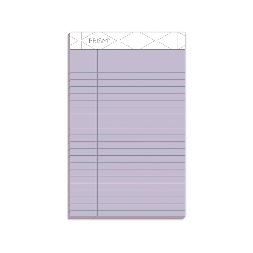 TOPS Prism + Colored Writing Pads, Narrow Rule, 50 Pastel Orchid 5 x 8 Sheets, 12/Pack (63040)