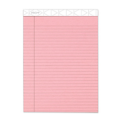 TOPS Prism + Colored Writing Pads, Wide/Legal Rule, 50 Pastel Pink 8.5 x 11.75 Sheets, 12/Pack (63150)