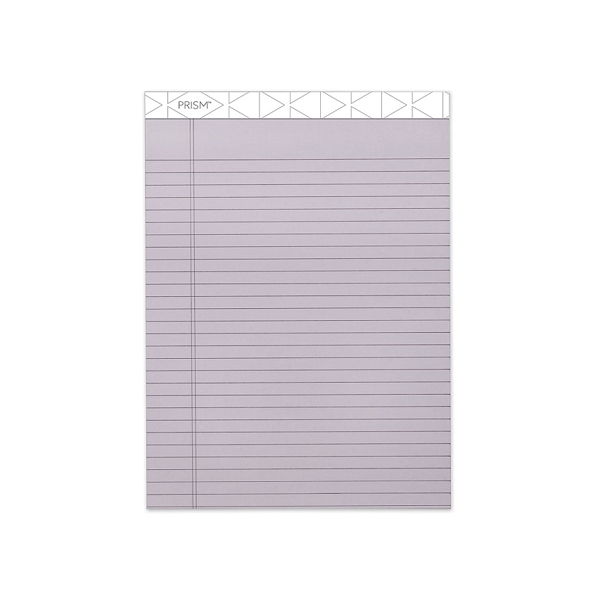 TOPS Prism + Colored Writing Pads, Wide/Legal Rule, 50 Pastel Orchid 8.5 x 11.75 Sheets, 12/Pack (63140)