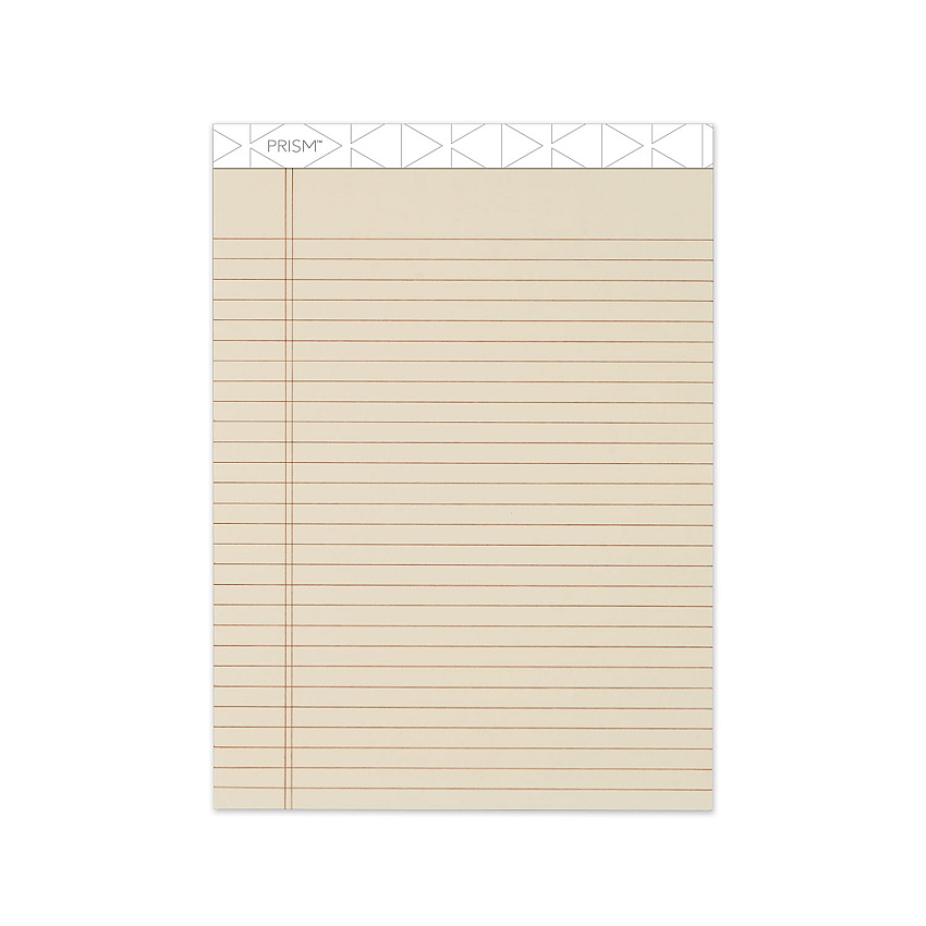 TOPS Prism + Colored Writing Pads, Wide/Legal Rule, 50 Pastel Ivory 8.5 x 11.75 Sheets, 12/Pack (63130)