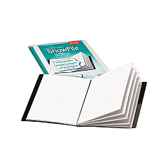 Cardinal ShowFile Display Book w/Custom Cover Pocket, 12 Letter-Size Sleeves, Black (50132)