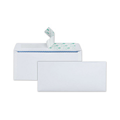 Quality Park Redi-Strip Security Tinted Envelope, #10, Commercial Flap, Redi-Strip Closure, 4.13 x 9.5, White, 30/Box (69112)