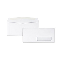 Quality Park Window Envelope, Lower Right Window, Security Tint, #10, Commercial Flap, Gummed Closure, 4.13 x 9.5, White, 500/Box (21332)