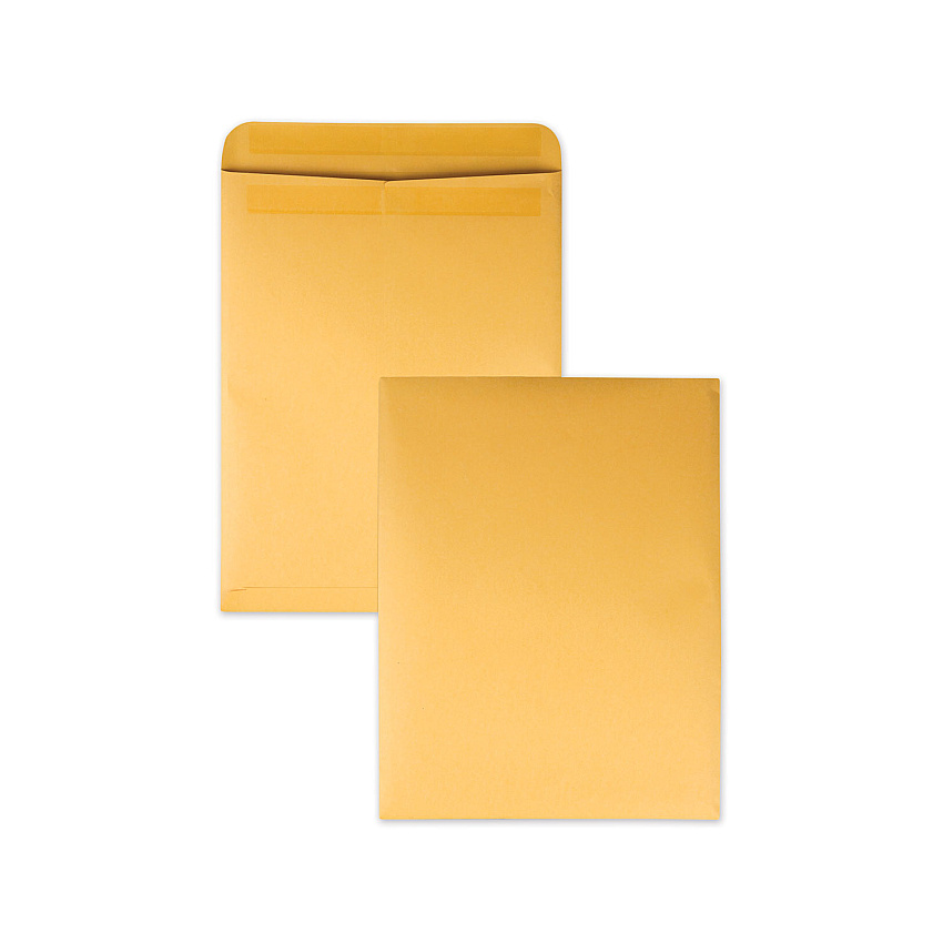 Quality Park Redi-Seal Catalog Envelope, #15 1/2, Cheese Blade Flap, Redi-Seal Closure, 12 x 15.5, Brown Kraft, 250/Box (44062)
