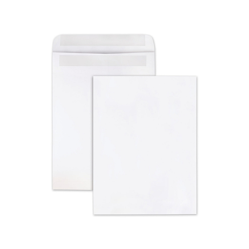 Quality Park Redi-Seal Catalog Envelope, #10 1/2, Cheese Blade Flap, Redi-Seal Closure, 9 x 12, White, 100/Box (43517)