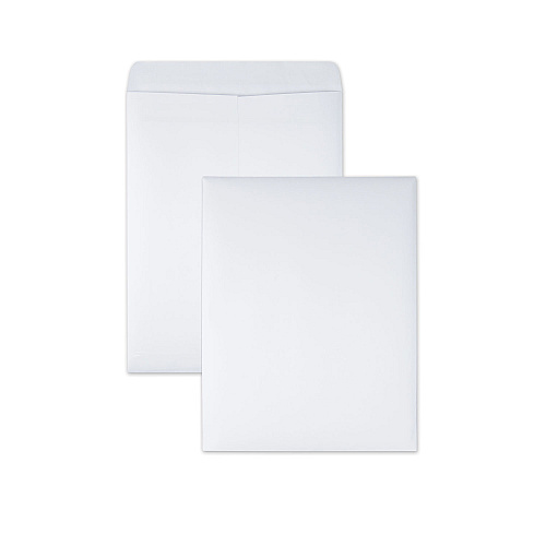 Quality Park Redi-Seal Catalog Envelope, #12 1/2, Cheese Blade Flap, Redi-Seal Closure, 9.5 x 12.5, White, 100/Box (43617)