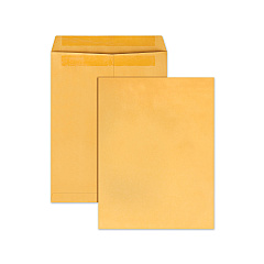 Quality Park Redi-Seal Catalog Envelope, #13 1/2, Cheese Blade Flap, Redi-Seal Closure, 10 x 13, Brown Kraft, 100/Box (43767)