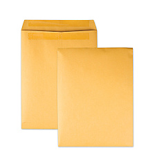 Quality Park Redi-Seal Catalog Envelope, #12 1/2, Cheese Blade Flap, Redi-Seal Closure, 9.5 x 12.5, Brown Kraft, 100/Box (43667)