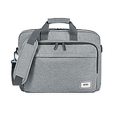 Solo Sustainable Re:cycled Collection Laptop Bag, Fits Devices Up to 15.6", Recycled PET Polyester, 16.25 x 4.5 x 12, Gray (UBN12710)