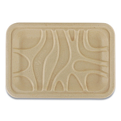 World Centric Fiber Trays, PLA Lined, PFAS Free, 1-Compartment, 8.2 x 5.7 x 0.7, Natural, 500/Carton (TRSC2SLLF)